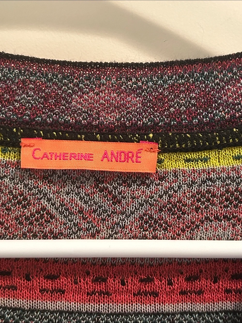 Catherine Andre multi patterned 1 button closure Long Sleeve multicolor Cardigan